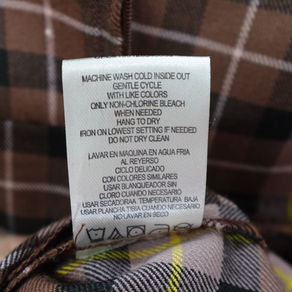 GB Plaid Dress JR. Junior XL Sleeveless Short Brown Plaid Preppy Dark Academia - Picture 12 of 16
